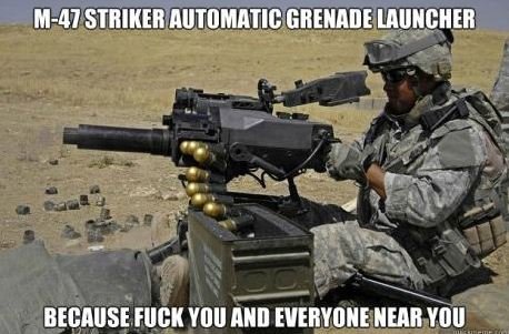 less pew pew MORE BOOM BOOM... MURICA