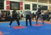 Best friends at kickboxing final...