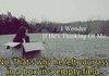 I wonder...