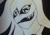 Slenderman with face drawing