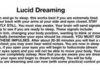 Lucid dreaming