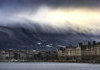 Geneva being hit by Tsunami