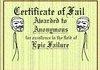 Certificate of Fail
