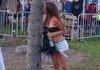 Girl making out with tree at Ultra
