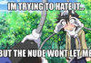 Watching an ecchi anime