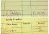 Tardy slips
