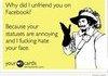 Unfriending on facebook