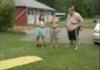 Fat kids does slip n slide