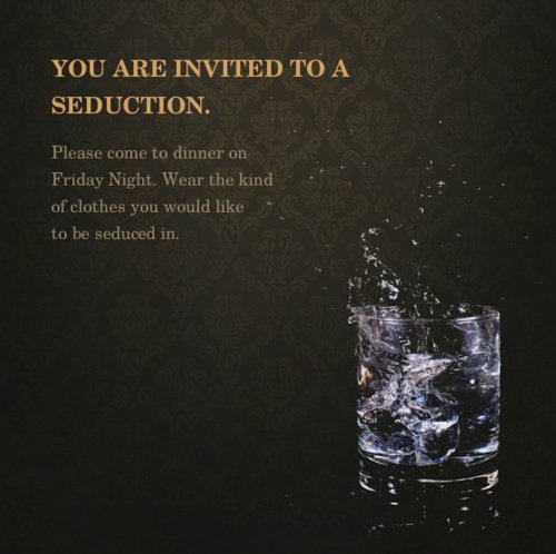 You Are Invited To A Seduction