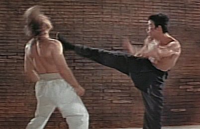 bruce lee roundhouse kick