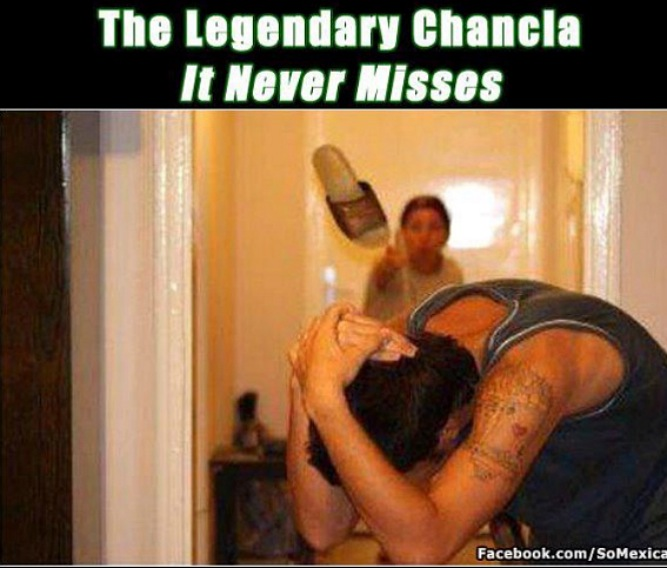 Even the king of the jungle, respects and fears the chancla.
