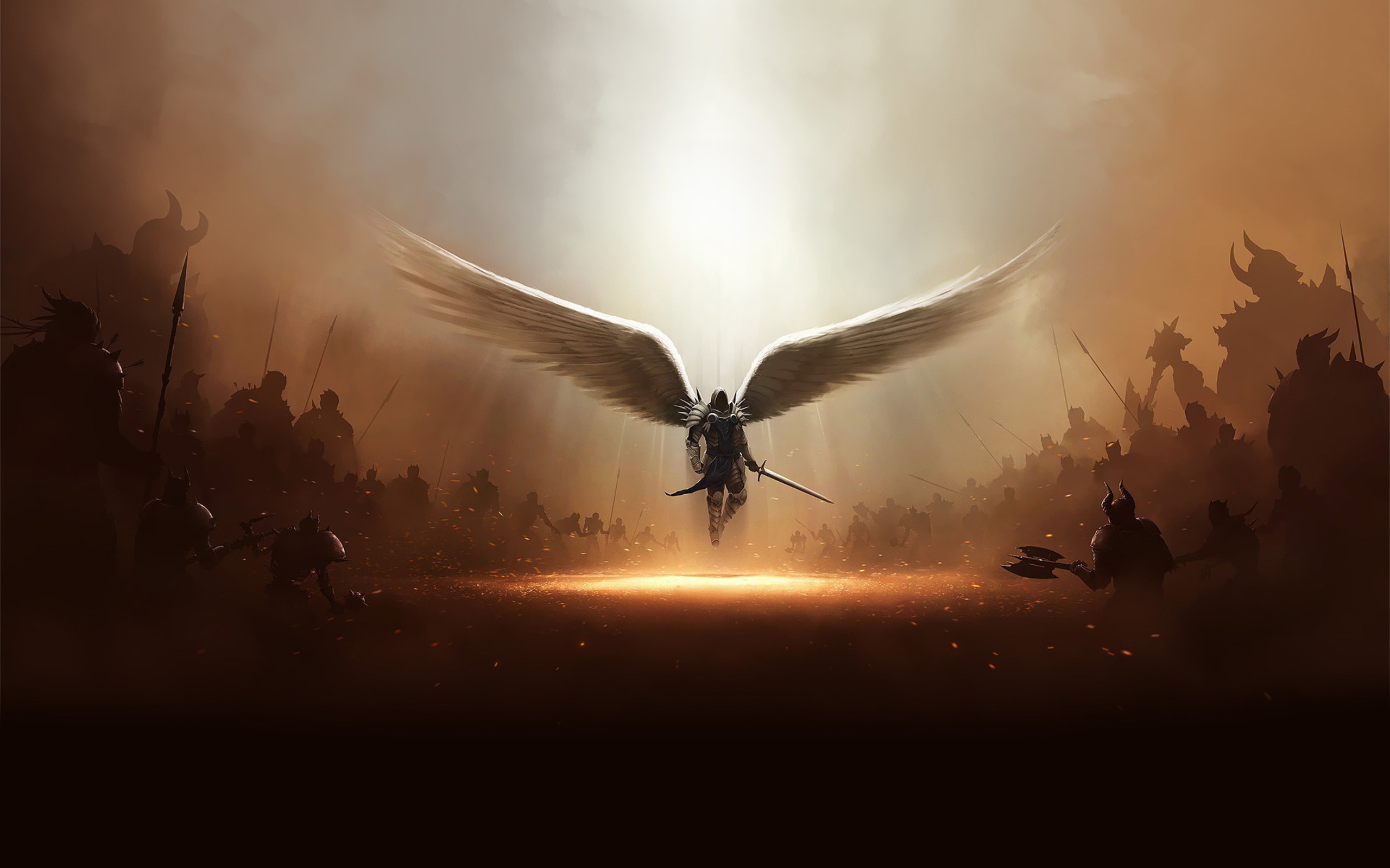 Angel Of Light Fantasy Abstract Background Wallpapers On