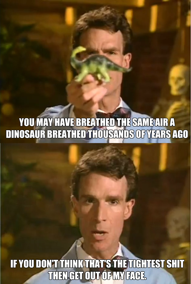 bill nye meme dinosaur