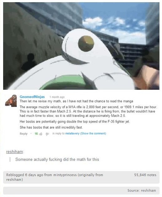 Boobs are faster then bullet 🤣🤣😂😂 (High School of the Dead