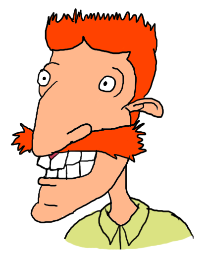 Mustache Photos: Orange Mustache Cartoon Character