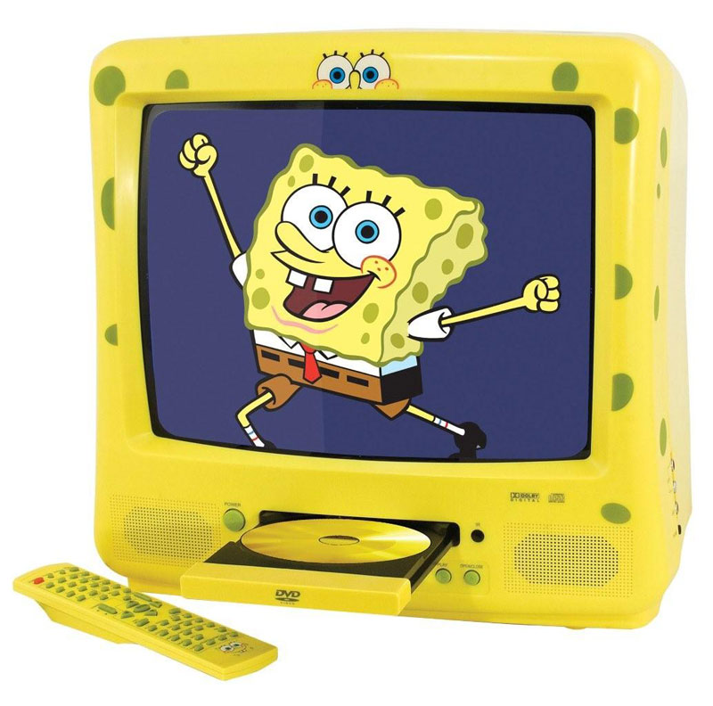 Spongebob is always on TV. 