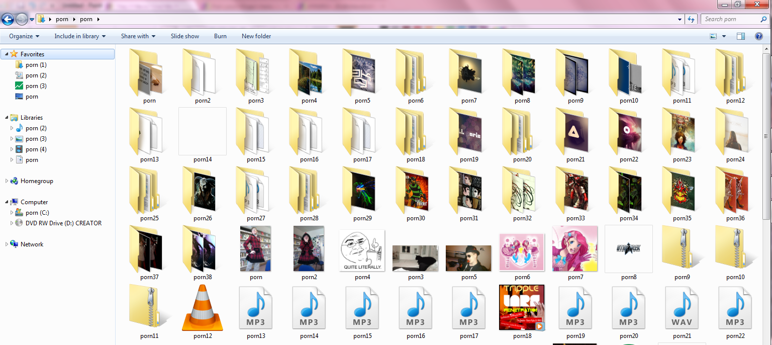 SHIT. One of these had my actual porn folder in - #100394885 added by  transgendered at They'll Never Find My Porn Now