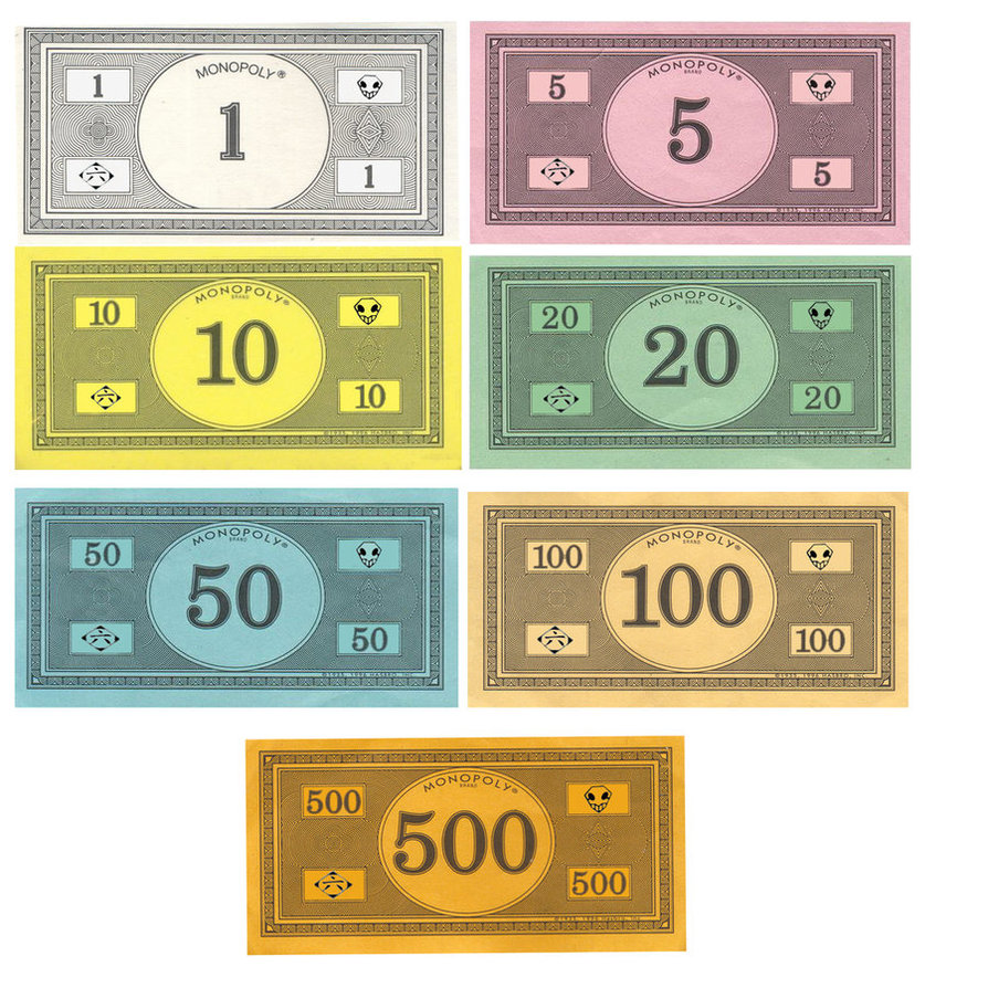 100 monopoly money