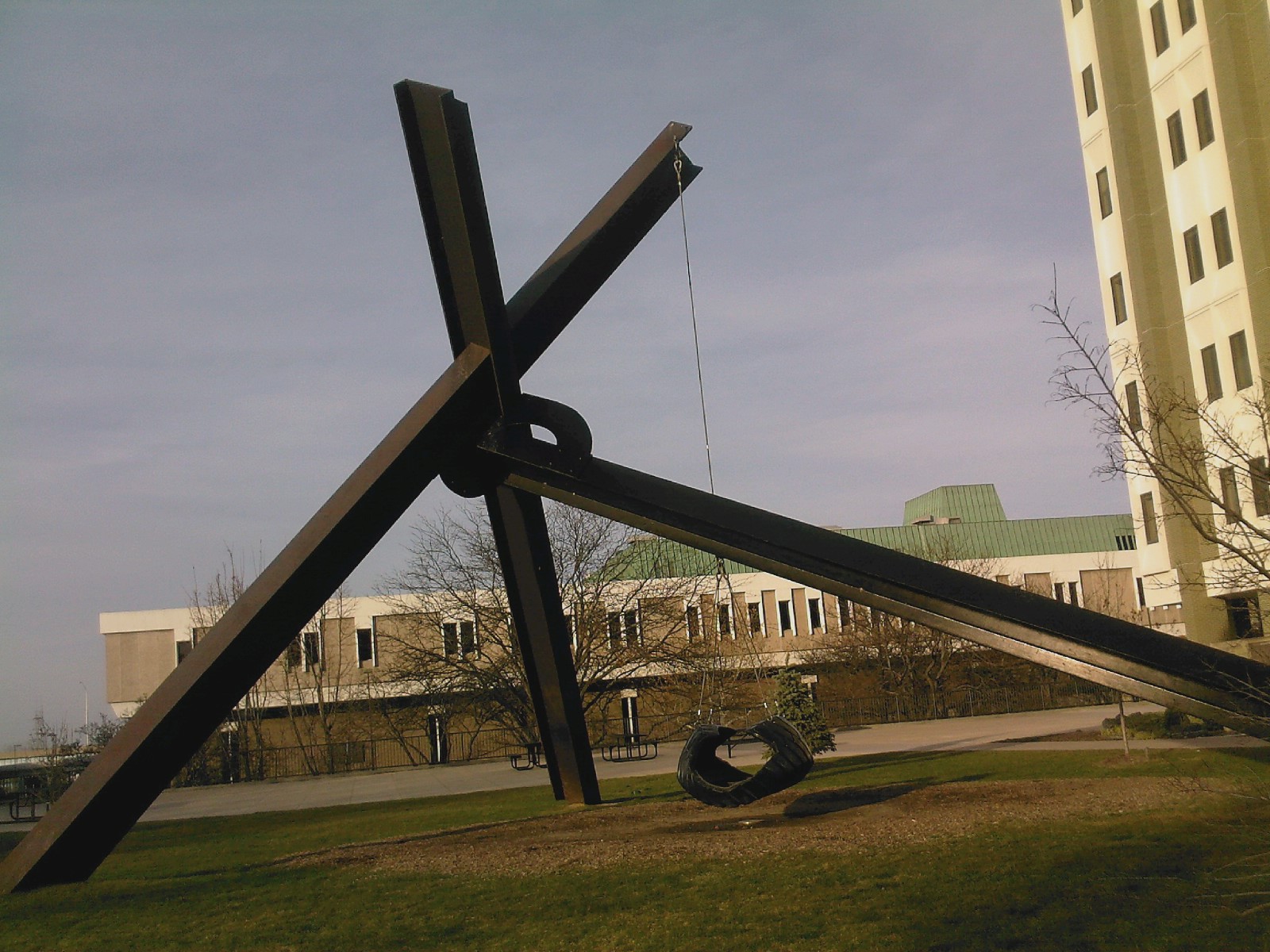 Tire Swing On Calder Plaza Grand Rapids Mi By Window