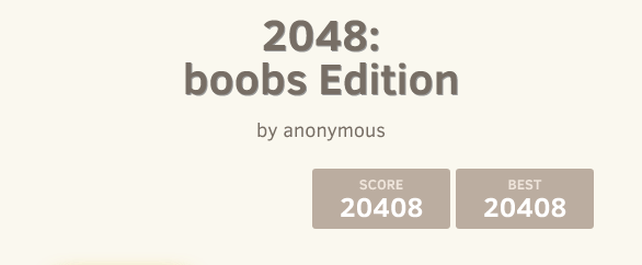 2048:Boobs edition