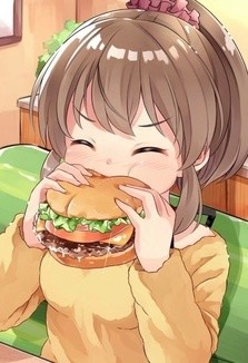 Thanks buddy have an anime girl eating a borger - #191882566 added by